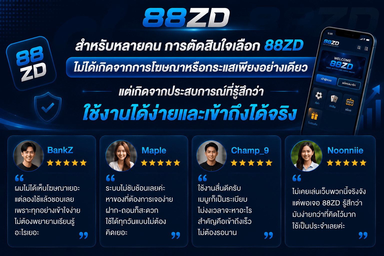 สำหรับหลายคน การตัดสินใจเลือก 88ZD ไม่ได้เกิดจากการโฆษณาหรือกระแสเพียงอย่างเดียว แต่เกิดจากประสบการณ์ที่รู้สึกว่าใช้งานได้ง่ายและเข้าถึงได้จริง